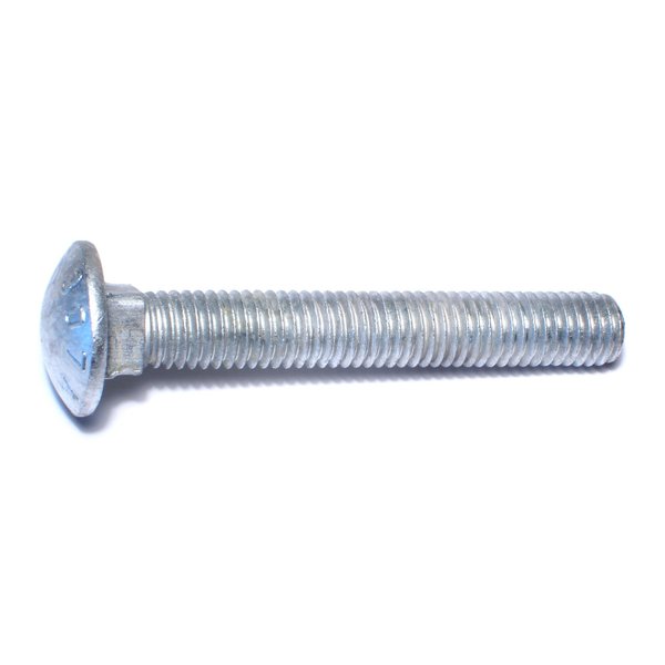 Midwest Fastener 1/2"-13 x 3-1/2" Hot Dip Galvanized Grade 2 / A307 Steel Coarse Thread Carriage Bolts 25PK 05522